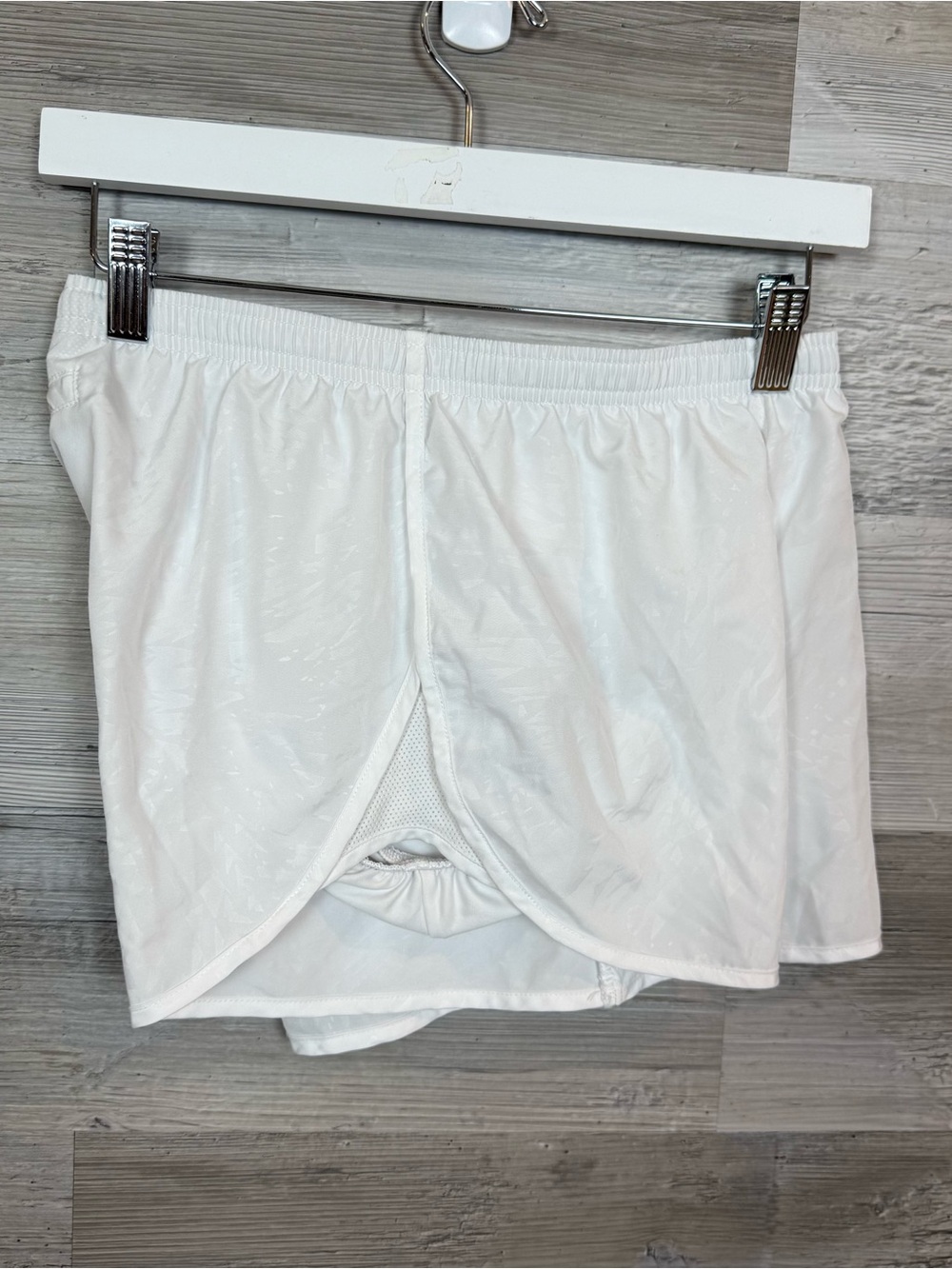 Nike Dri-FIT Modern Tempo Embossed Running Shorts White Size S Lined Active - Picture 6 of 8